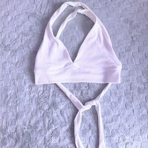White Halter Bralette
